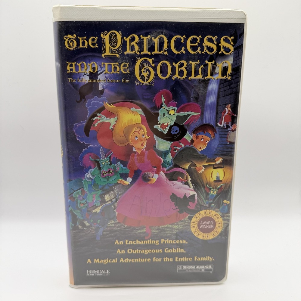 Vintage The Princess And The Goblin‎ VHS Tape Kids Family Animated Fantasy Movie